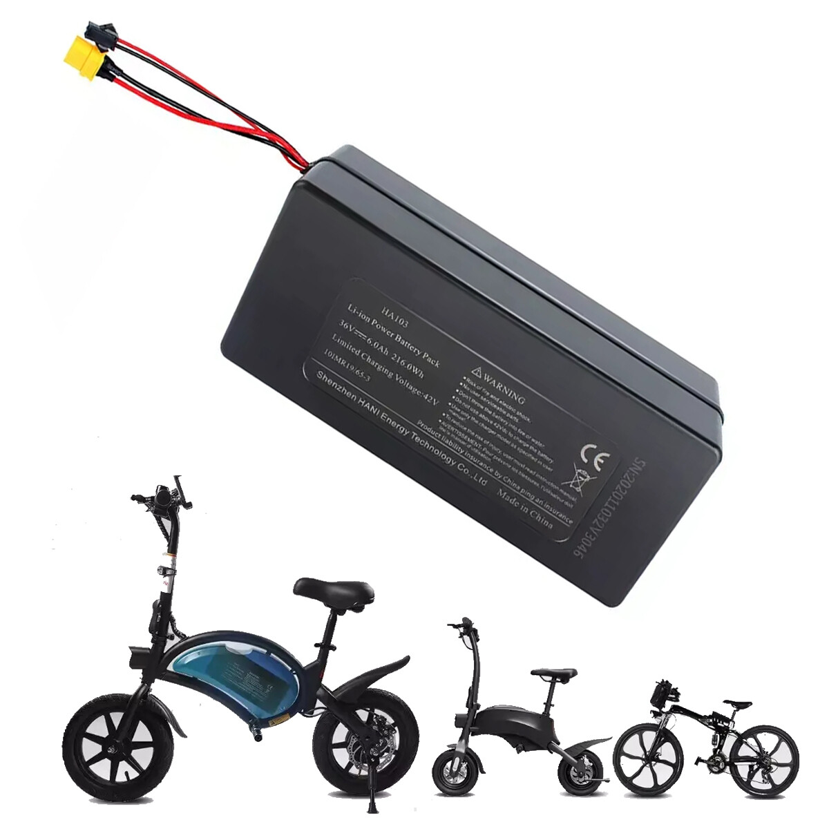 For Jetson Bolt Pro Electric Bike Ebike Battery 36V 10AH 6AH 2 Wire Genuine 350W