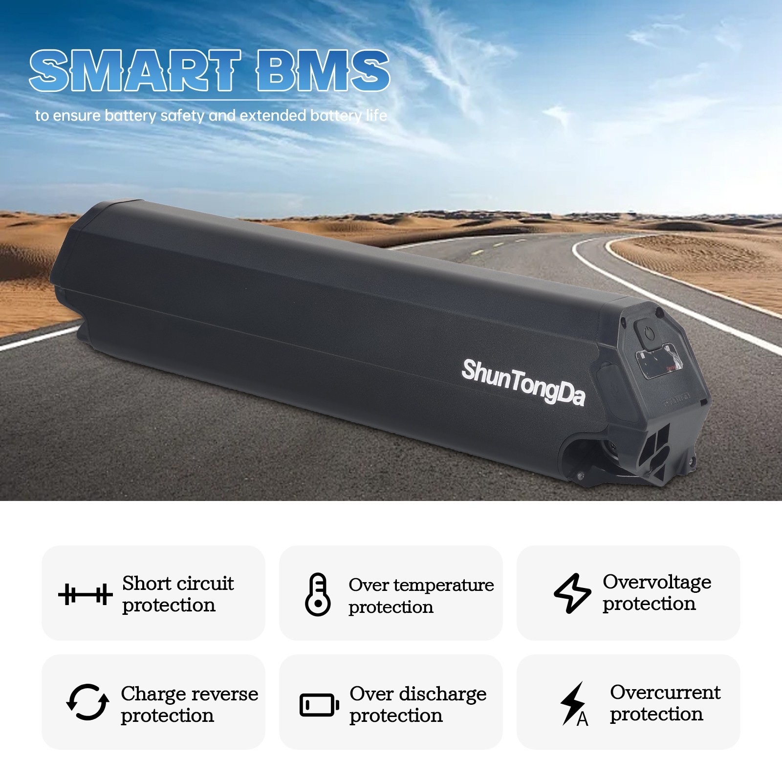 For RoadTek X ebike battery Bafang Hub-drive motor 1000w 48v reention battery