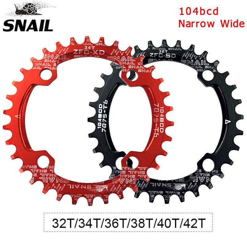 US MTB Bike Crankset BB 104bcd 32-42t Narrow Wide Single Chainring 170mm Crank