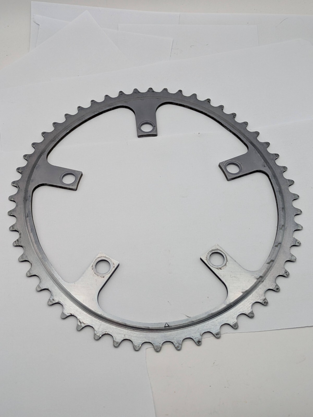 SR SAKAE 52 TOOTH 52T CHAINRING 130MM BCD SILVER 5-ARM ALUMINUM OVAL-TECH 214
