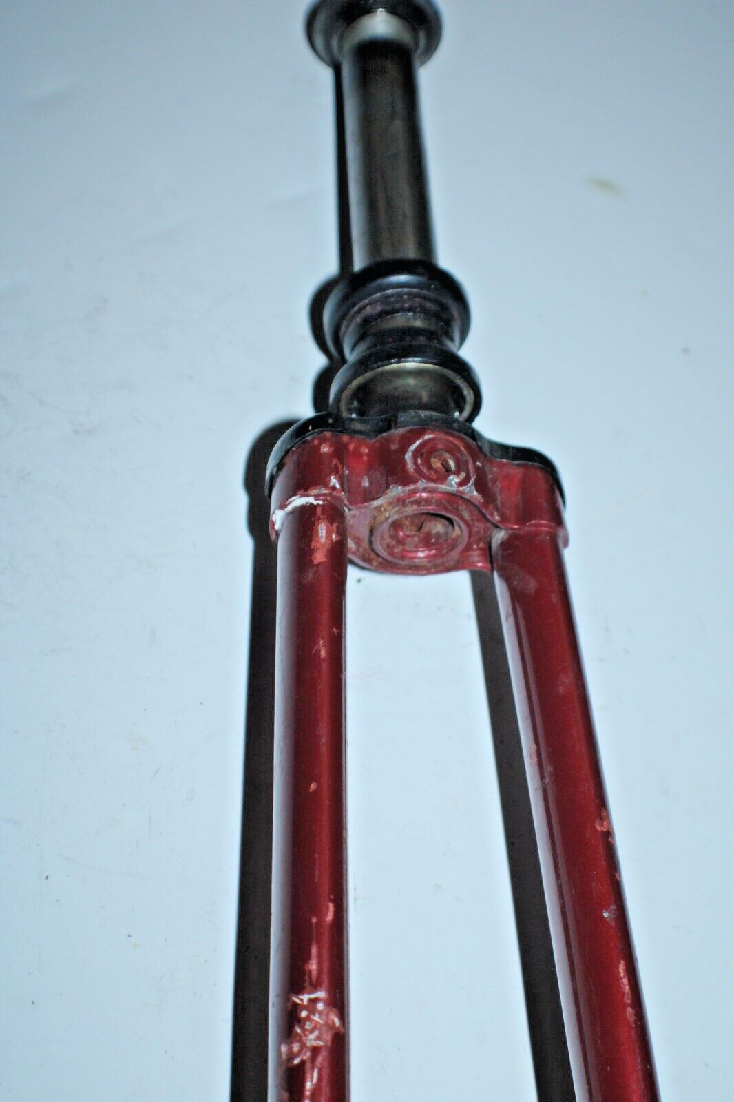 Vintage Road Bike Fork 27″ 1″ Threaded 200mm Red Lugged Steel Fast USA Shipper
