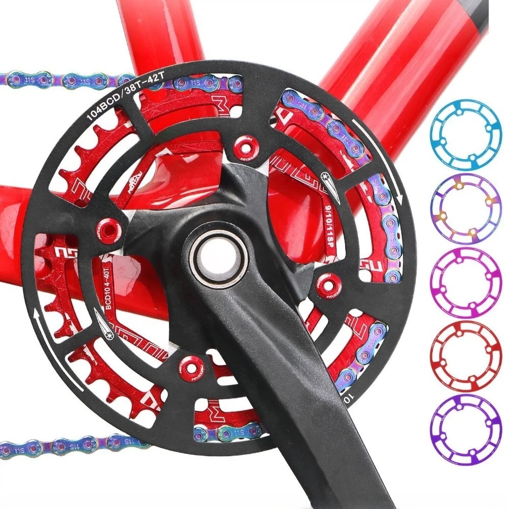 Lightweight Aluminum Chainring Protector 104BCD for Mountain Bike 158mm Size