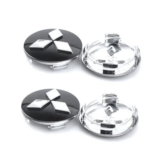 60mm Wheel Hub Center Cap with Logo Emblem ABS Material Compatible with