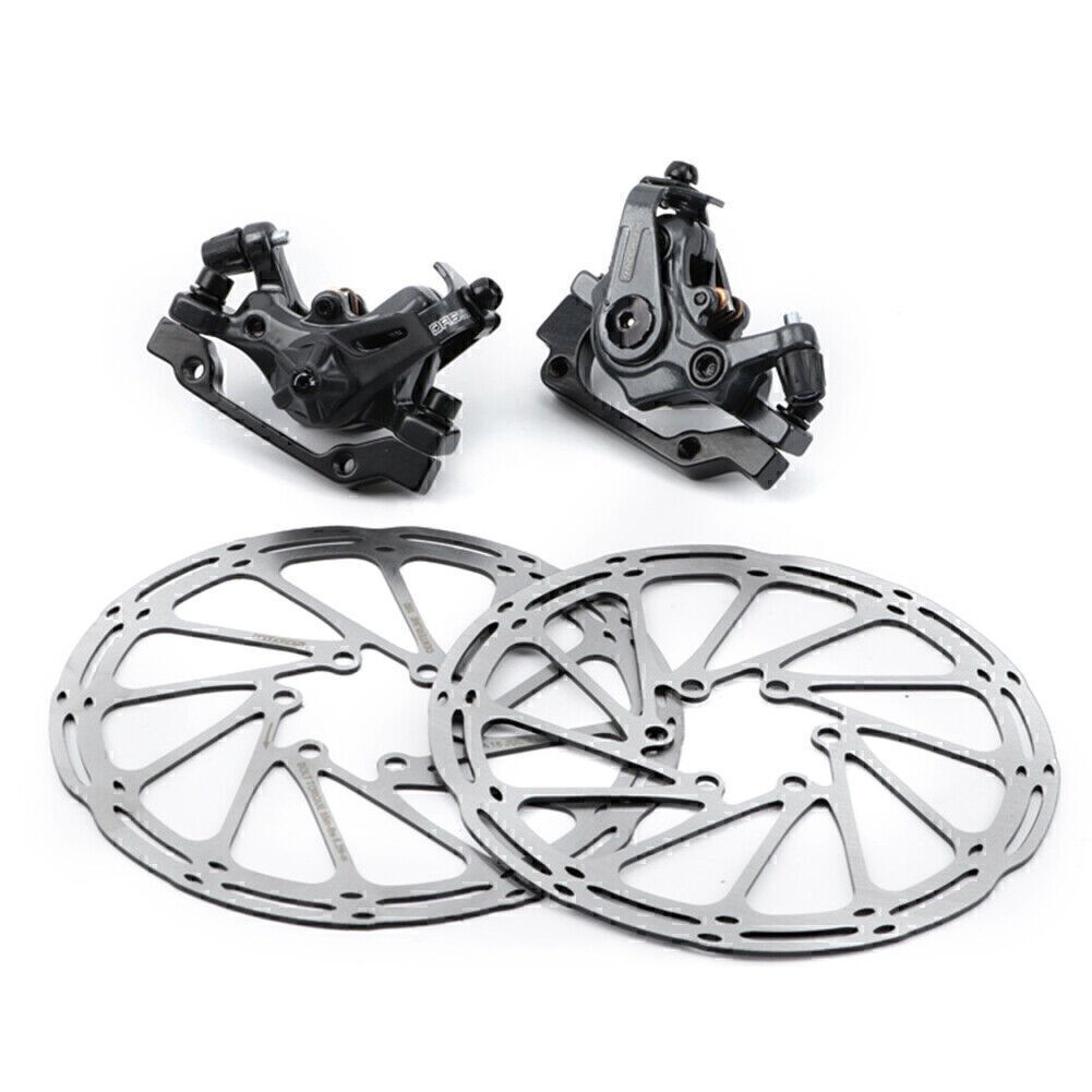 2x RACEWORK Disc Brake Calipers MTB Bike Speed Clip Dual Disc Brake Set W/ Rotor