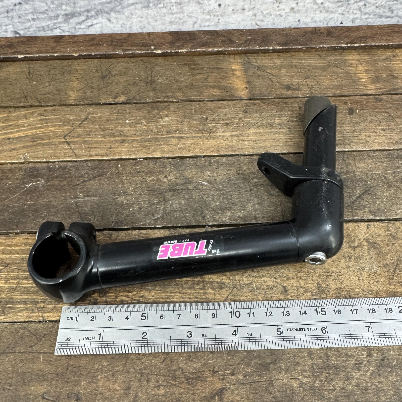 Vintage Sakae The Tube Quill Stem 22.2 NOS 25.4 Clamp Black MTB Cable Stop 1″