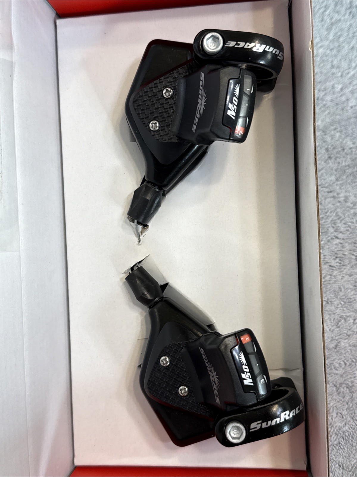 SunRace M53 Flat Bar Trigger Shifter Set – 3×7-Speed, Dual Lever New in Box[ftl]