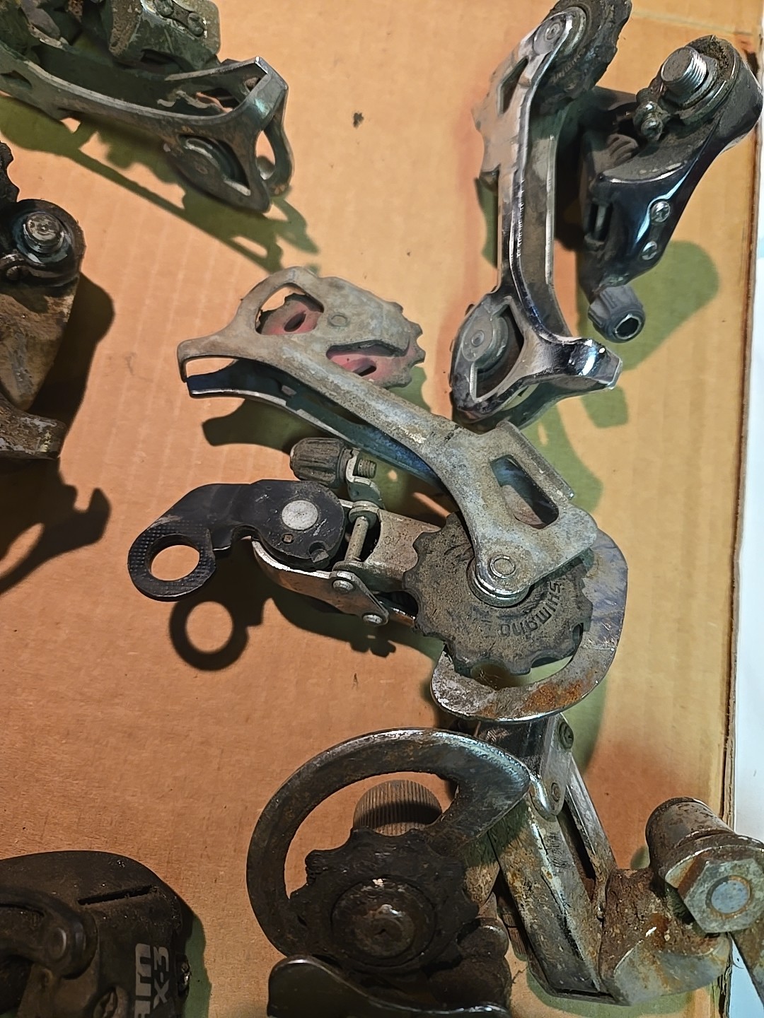 Lot Of 7 Various Rear Derailleurs For Parts Bike Bicycle