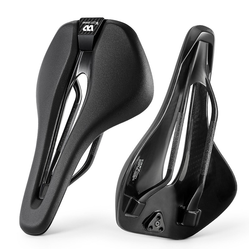 WEST BIKING PU Leather T700 Carbon Fiber Road Bike Saddle Bicycle Saddle Cushion