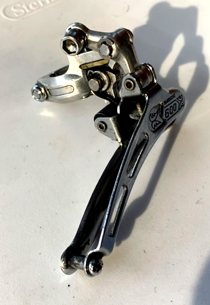 Vintage SHIMANO 600 Arabesque Double Front Derailleur 28.6 Clamp On Japan
