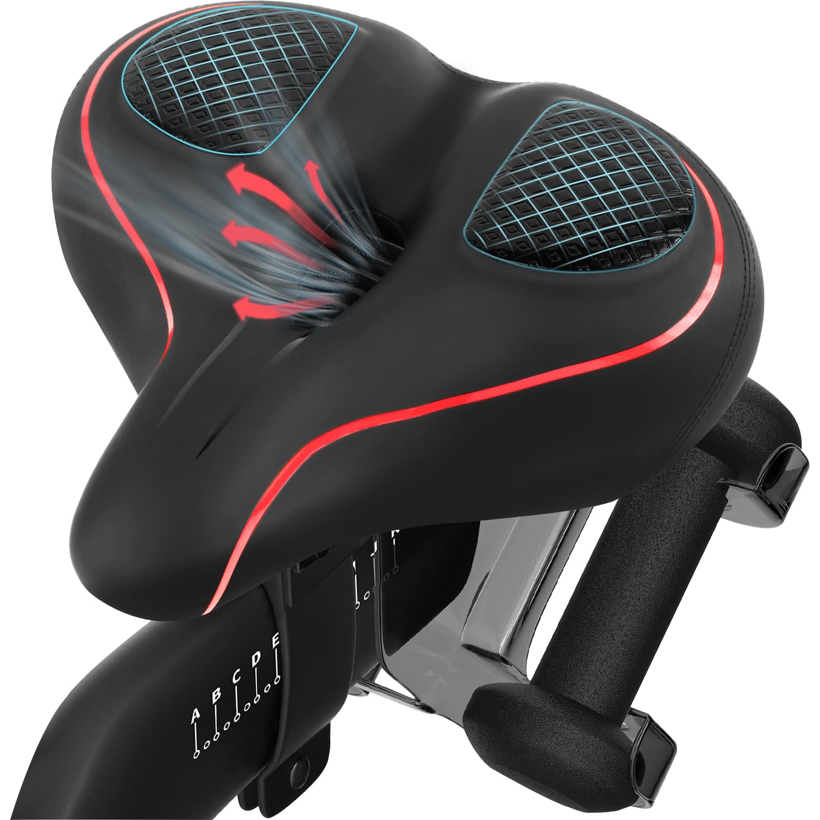 Oversized Seat Compatible with Peloton Bike, Replacement Extra Wide Seat