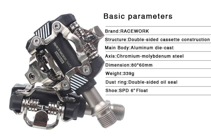 Self-Locking SPD Pedals Mountain Bike Cleats Bearing Footrest Bicycele Parts