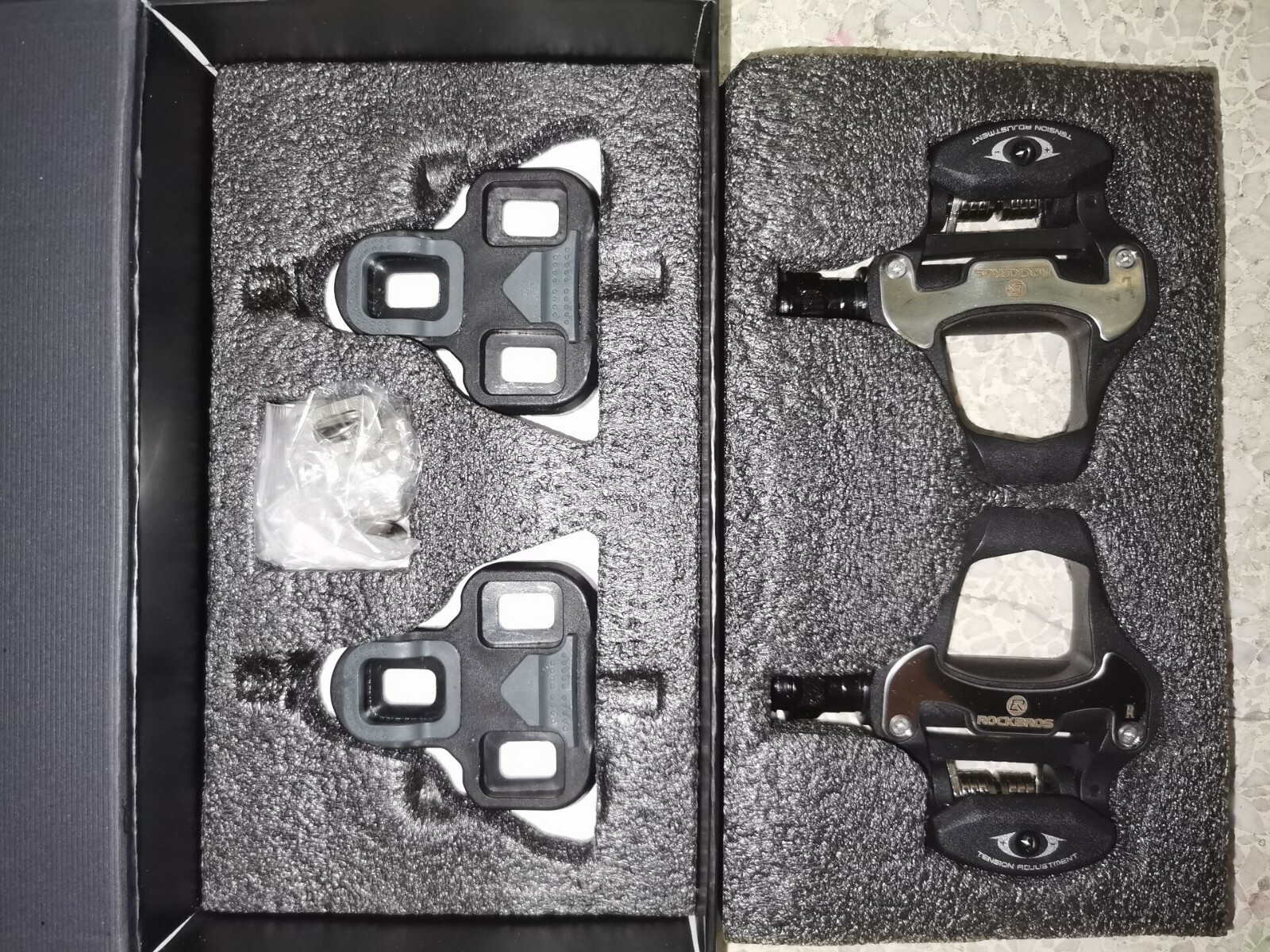 ROCKBROS Road Bike Self-lock Pedals 2pcs/set With SPD-SL/LOOK KEO Cleat 2 Sealed