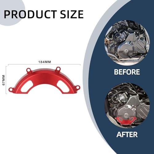 Black Dirt Bike Engine Cover Guard for XR650L, CNC Aluminum Case, Black