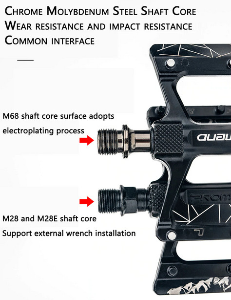 PROMEND Mountain Bicycle Pedal Mtb Road Bike Large Wide Ultralight 3 Bearings
