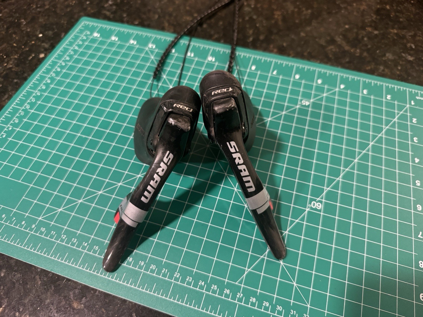 SRAM Red 10 speed Double Double Tap 2 x10 Carbon Integrated Shifter Levers