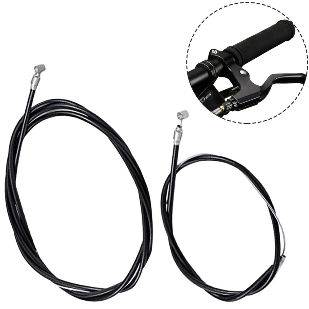 1 Set Reusable Bike Brake Cable Kit Black Stainless Steel PVC Universal Fit