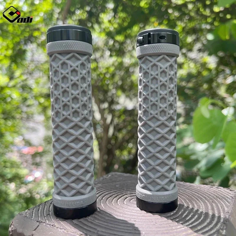Van Bicycle Handlebar Grips Lock-On Anti-slip Shock Absorption Double Lock Ring