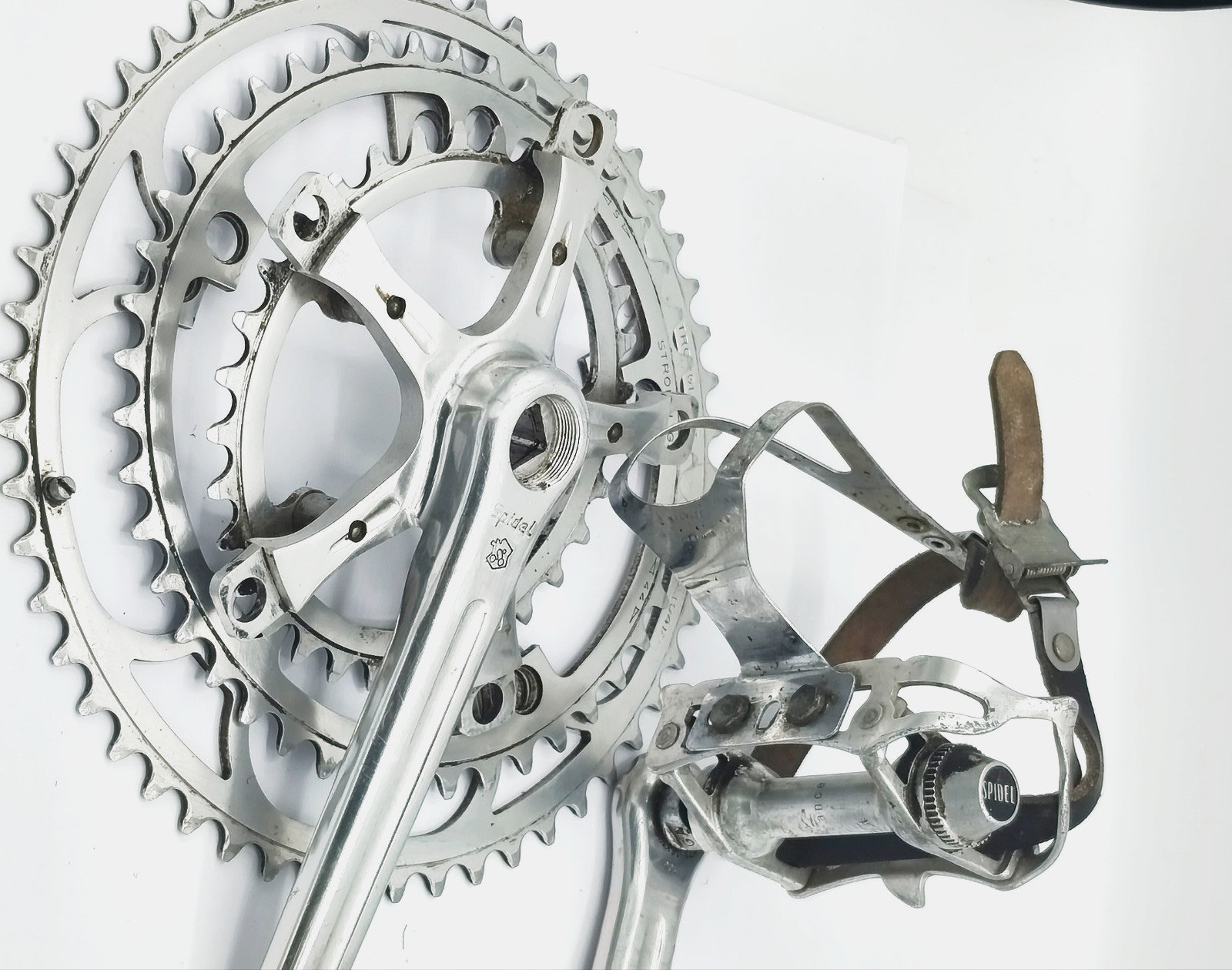 Stronglight 106 Spidel Triple Crankset 54 44 32 Vintage Pedals Christophe Bike