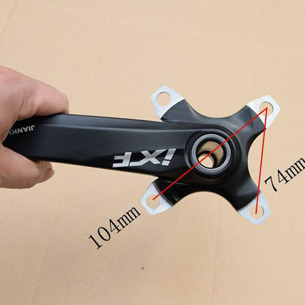 Bicycle Crankset 3x10S Triple Speed 104/64mm BCD 24/32/42T MTB Chainring with BB