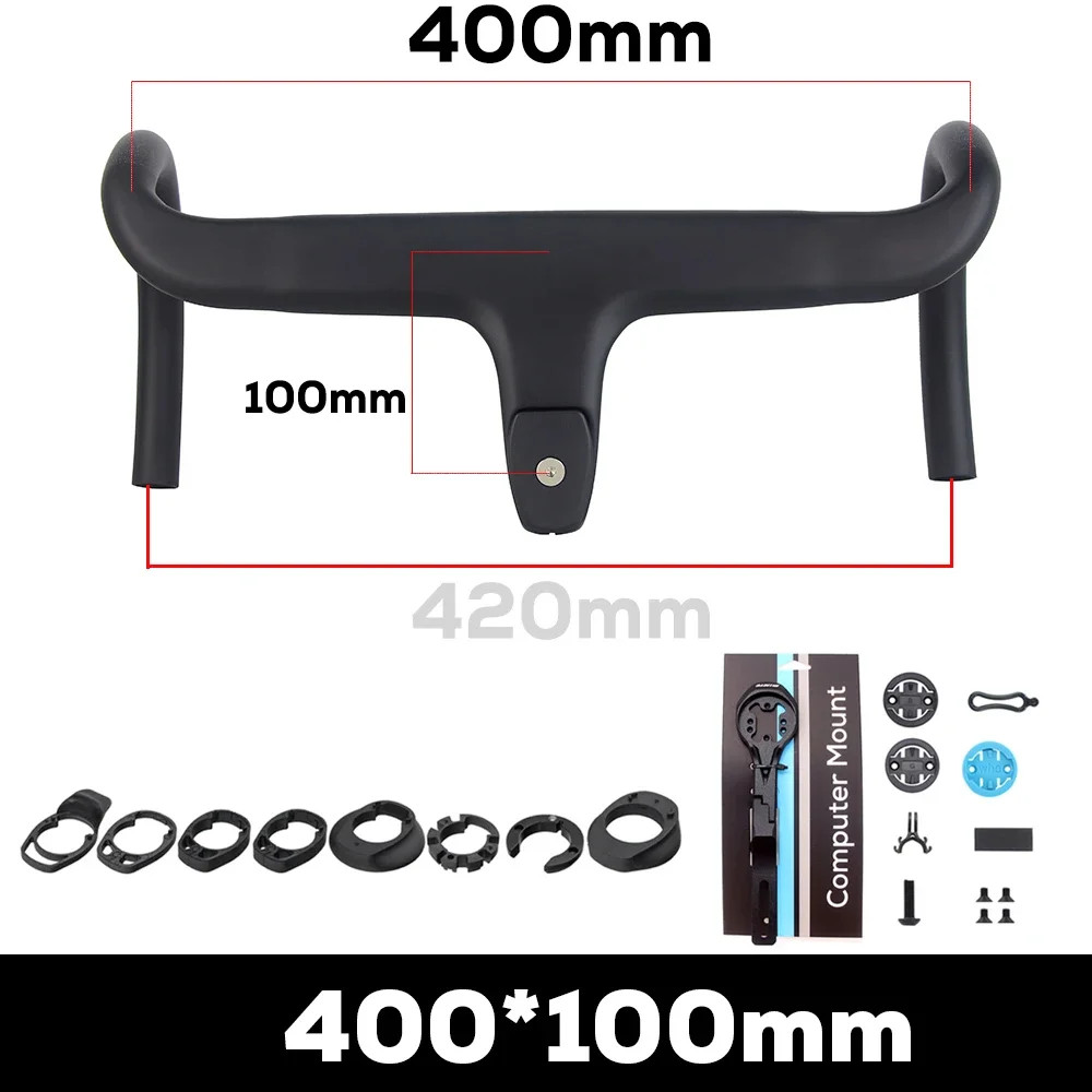 Carbon Fiber Internal Routing Integrated Road Bicycle HandleBar -10 Degree