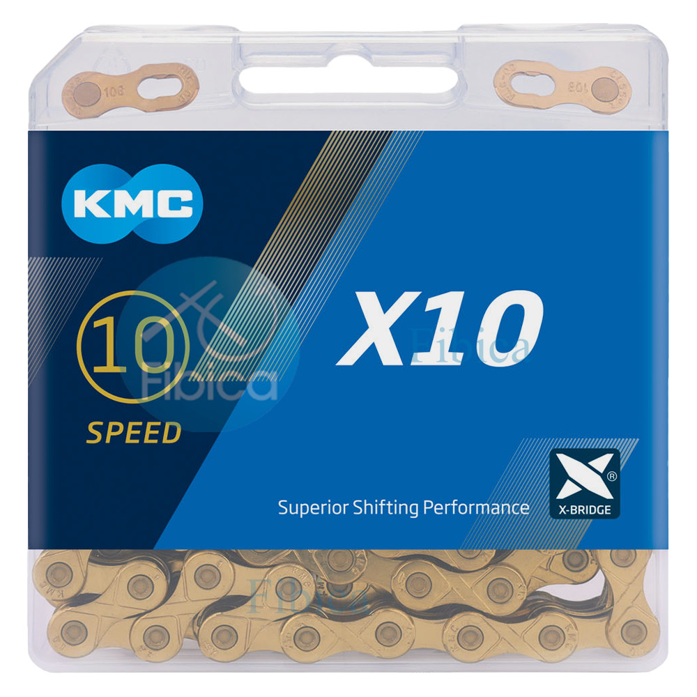 NEW KMC X10 GOLD 10-SPEED CHAIN 114 LINK SP exceptional Durability