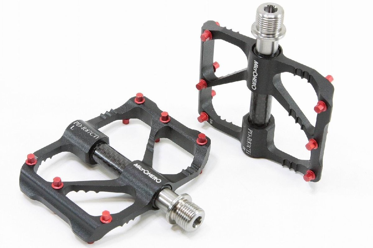 MicrOHERO Titanium Alloy Pedal Pair Ultra-light 185g Sealed Bearings Bike