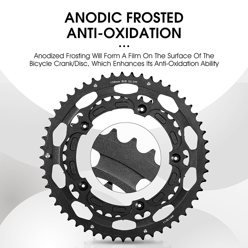 WEST BIKING Road Bike Tooth Disc Aluminum 130BCD Double Chainring 39/53T 8-11S