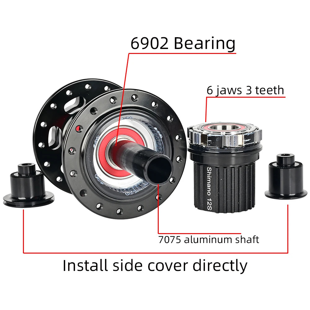 Mountian Bike Front Rear Hub 6 Pawls 114T Hub For HG 11V NX SX GX XD 8-12 Speed