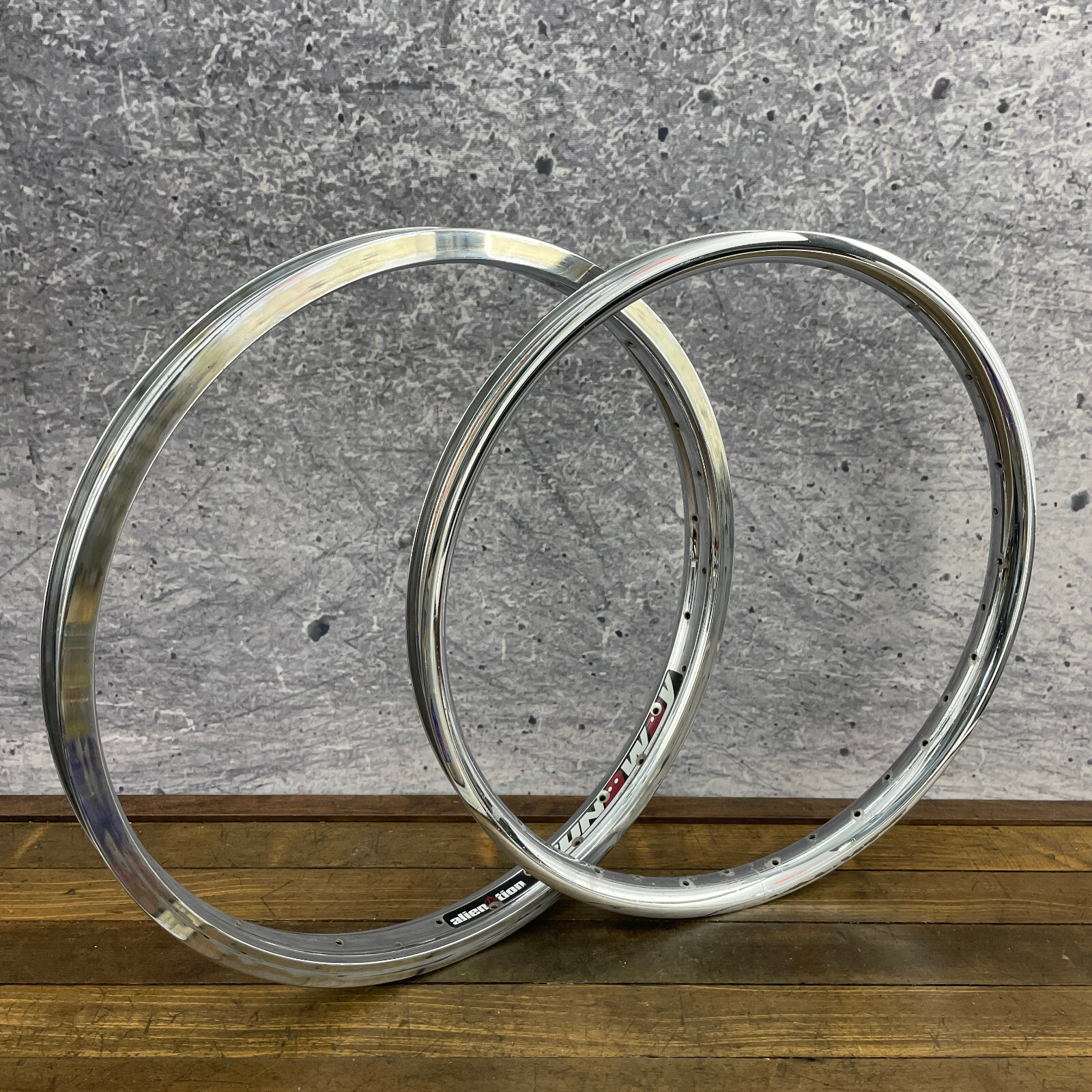 Alienation BMX Rims Runaway Deviant 36h 20 in Chrome Hoop 36 Hole Set Flake