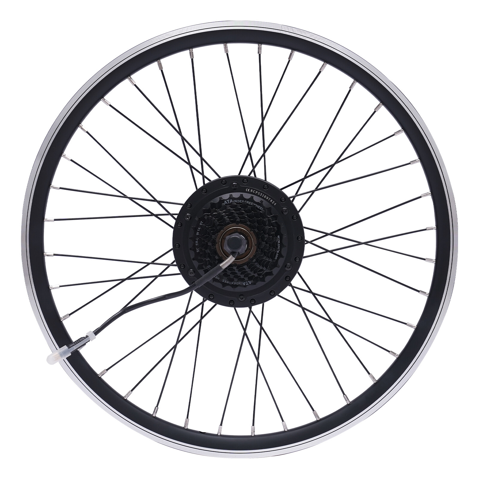 24in Electric Bicycle Front/Rear Wheel Kit 36V 500W Conversion E Bike Motor Hub