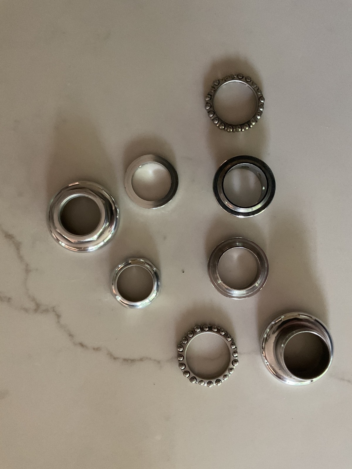Campagnolo Super Record Headset 1980s Italian Works Well Non Original Locknut