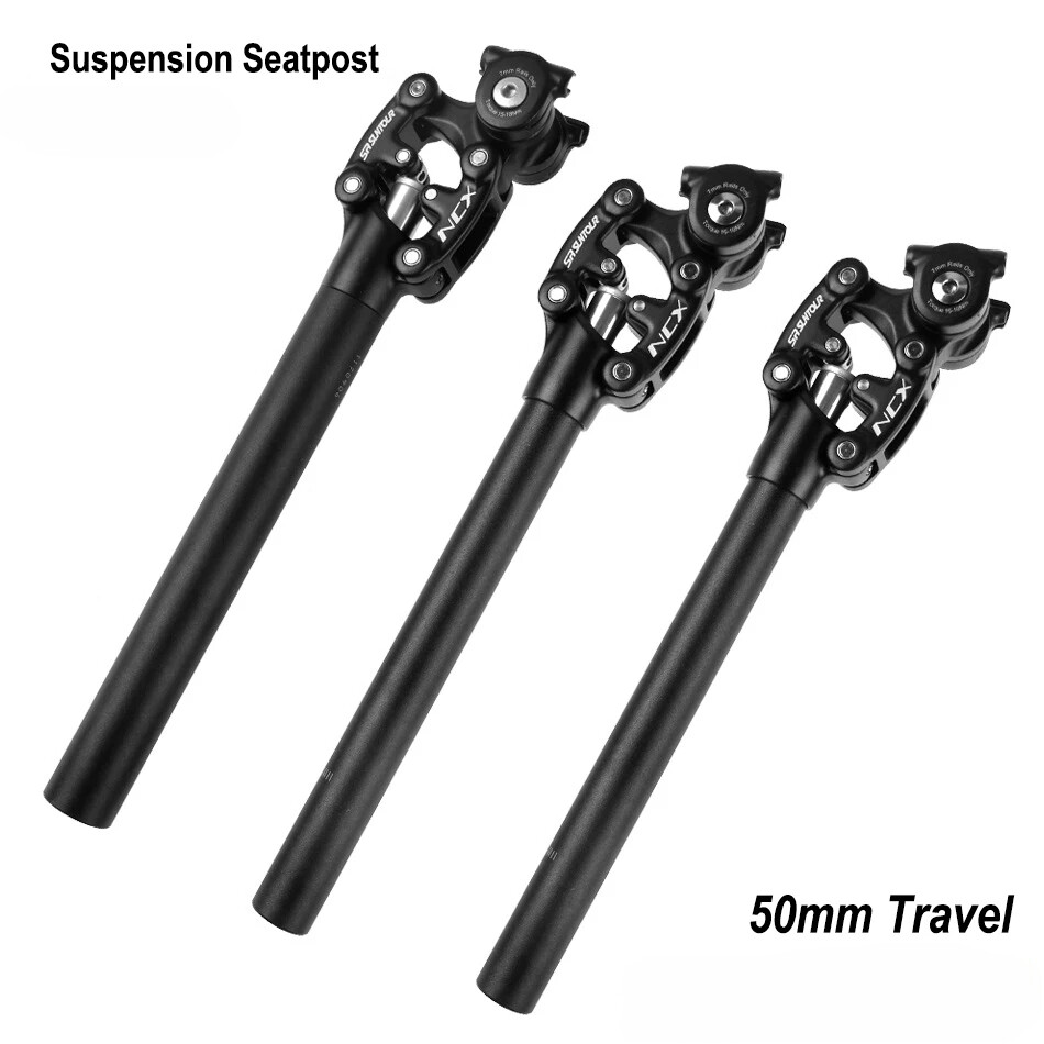 MTB Bicycle Suspension Seat Post 50mm Travel 27.2/30.0/30.4/30.8/31.6/33.9mm
