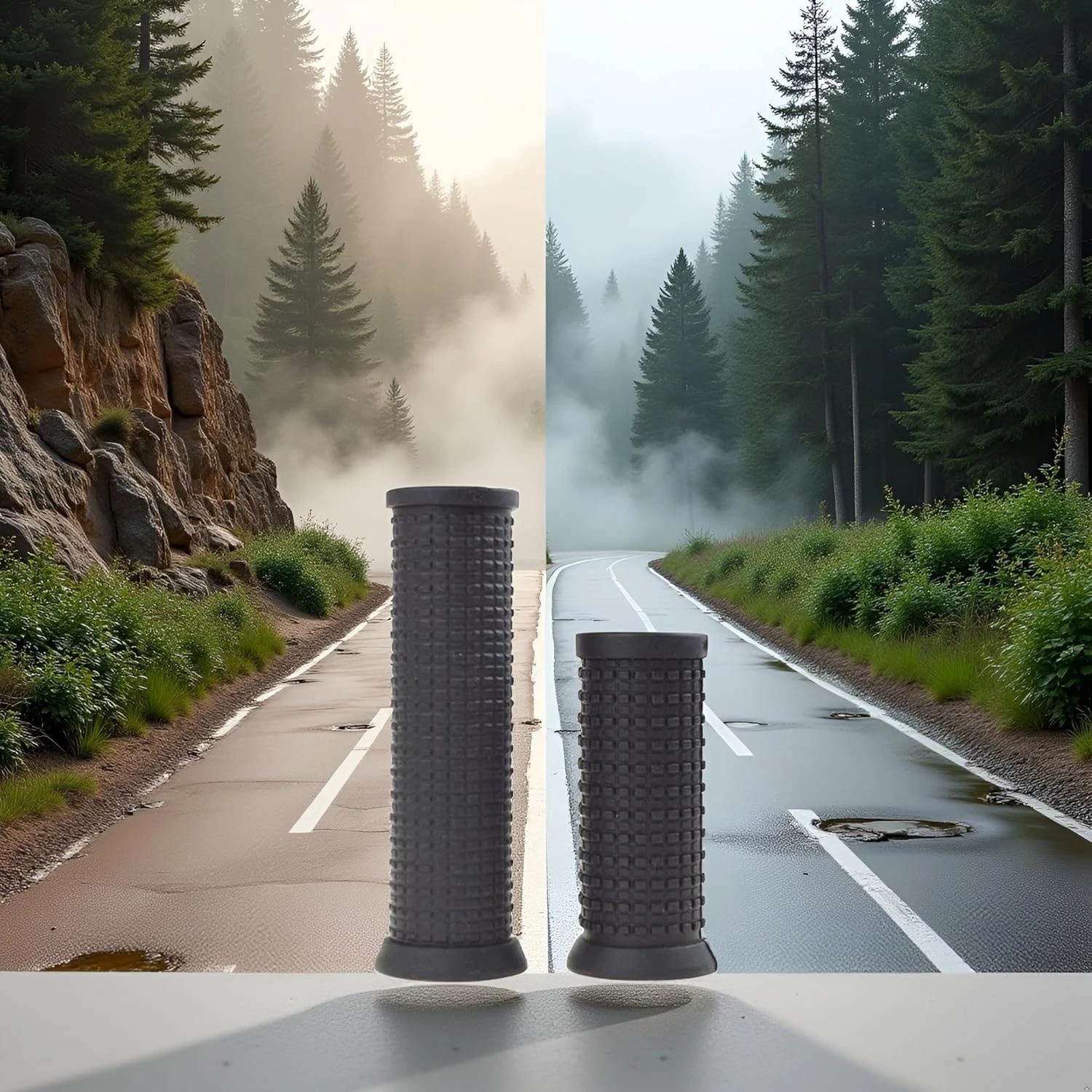 2PCS Bike Handlebar Grips Long/Short for Twist Shifter MTB Anti-Slip