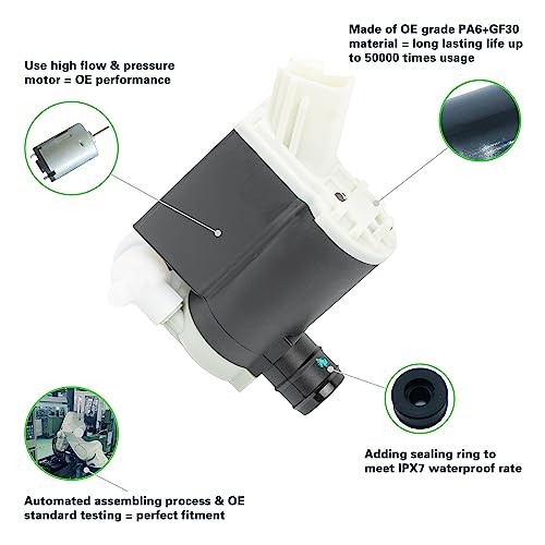 1pc New 12V Front/Rear Windshield Replacement Pump For Hyundai / Kia / Genesis