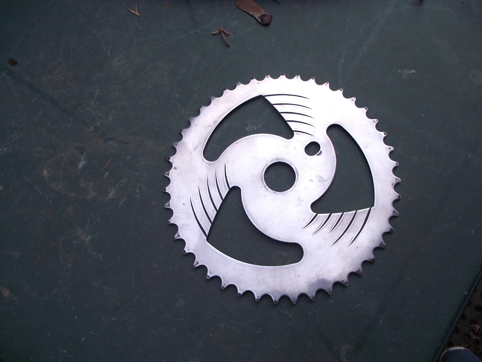 BMX bike 44T Chainring Sprocket silver chrome steel
