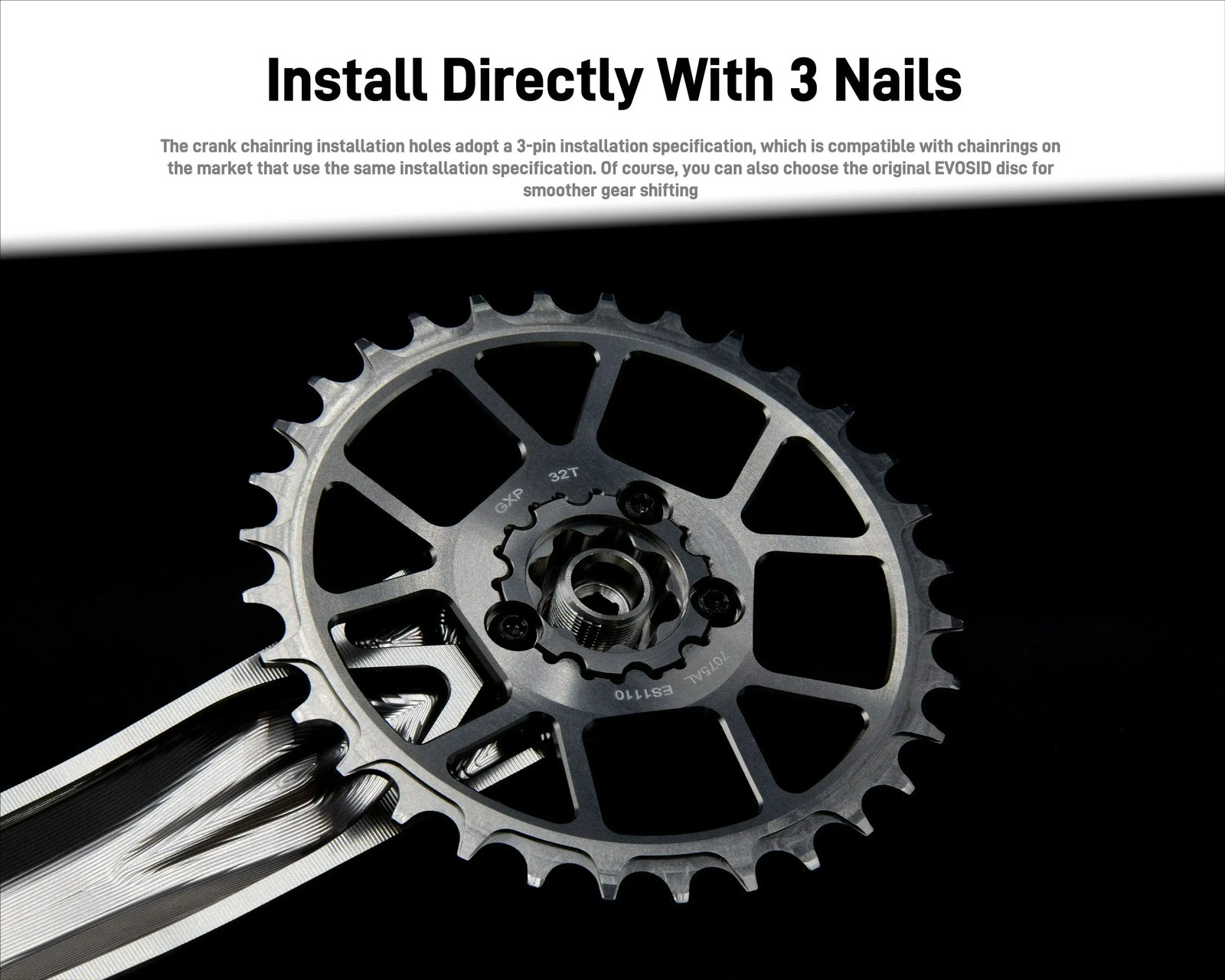 Mountain Bicycle Crankset 160/165/170mm 32/34/36/38T Direct Mount Chainrings