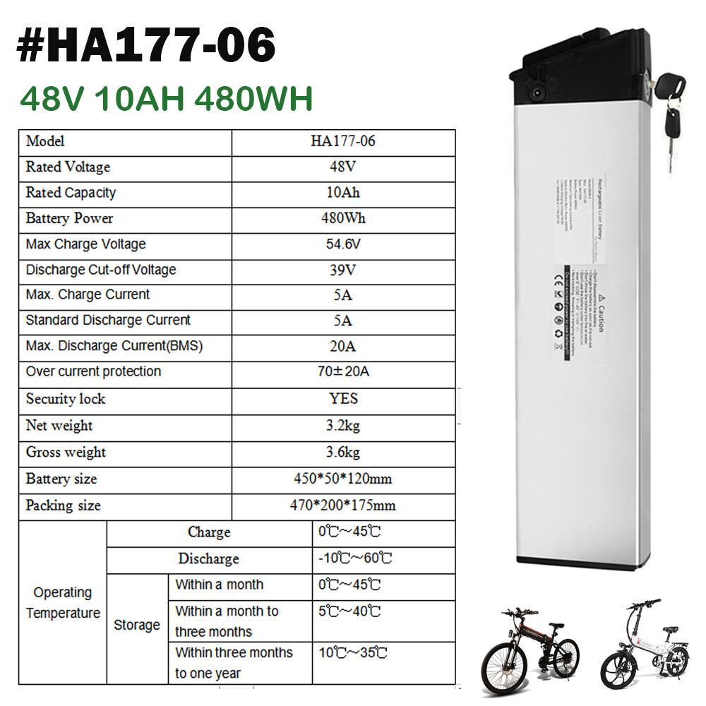 48V 10Ah Ebike Inner Lithium Ion Battery Pack For Samebike Electric Moutain Bike