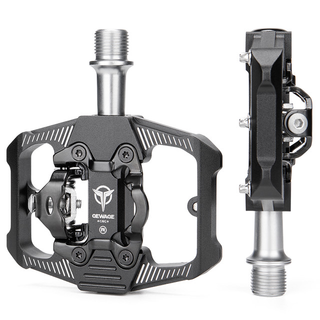 Bicycle Lock Pedal 2 In 1 With Free Cleat For SPD System MTB Road Sealed Bearing
