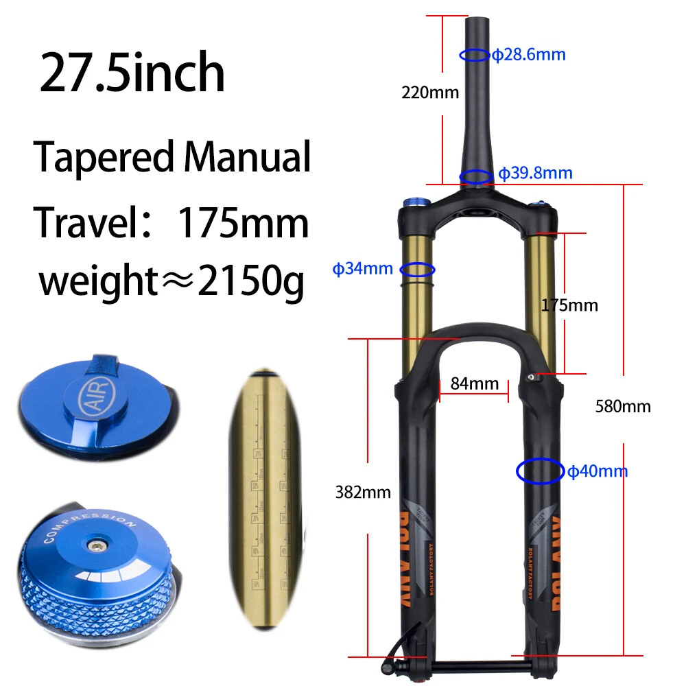 XC DH AM Mountain Bike Suspension Fork 175mm Travel Fork Thru Axle Boost Fork