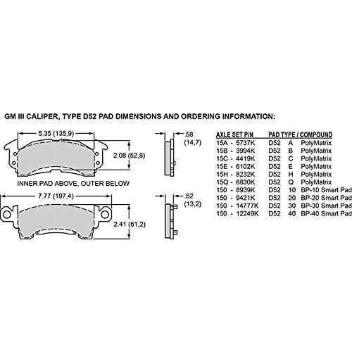 Wilwood Caliper GM D52 2.75in Piston 1.00 Rotor