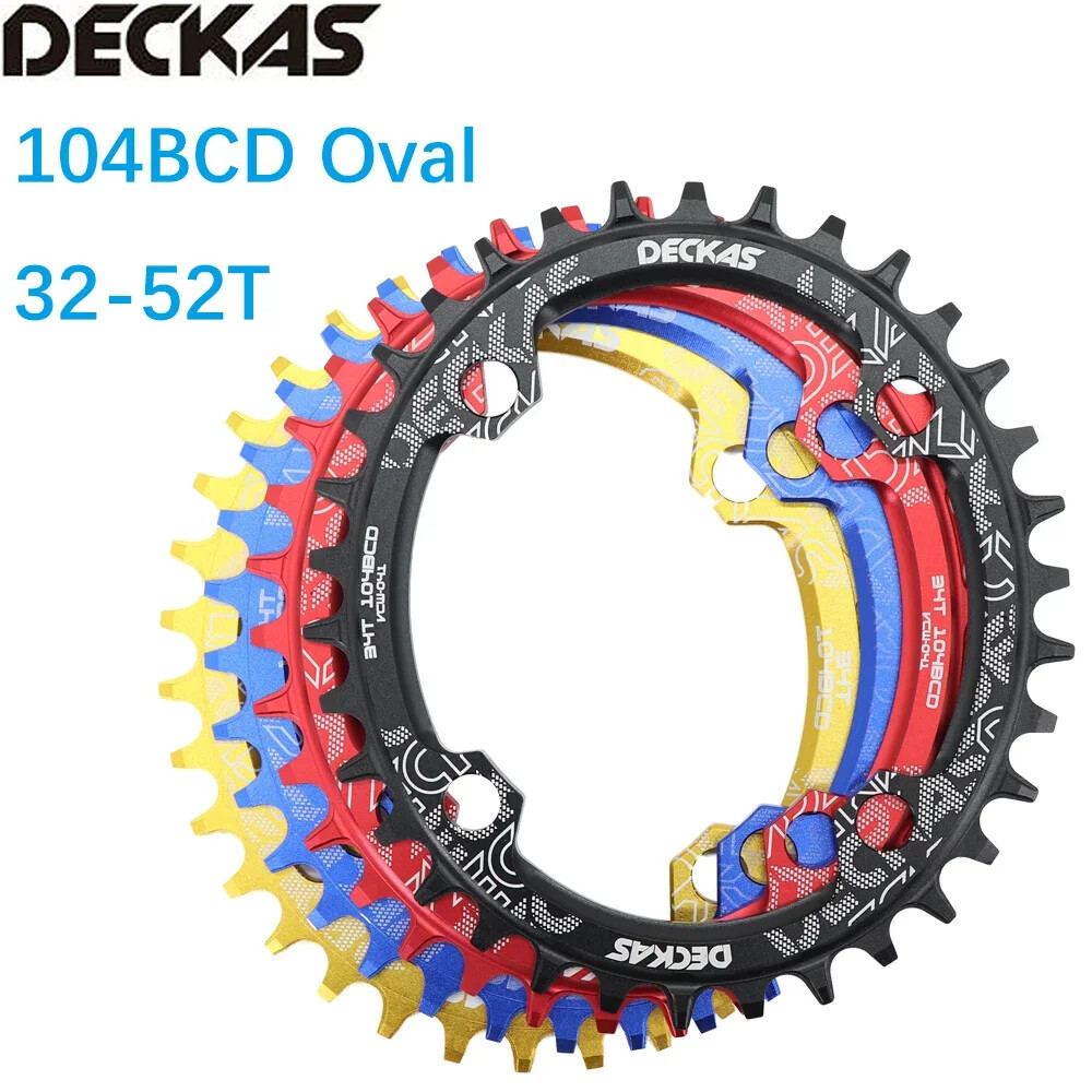 Deckas Bike Chainring Oval 104BCD 32T-52T for MTB Road Bike Mountain Bicycle