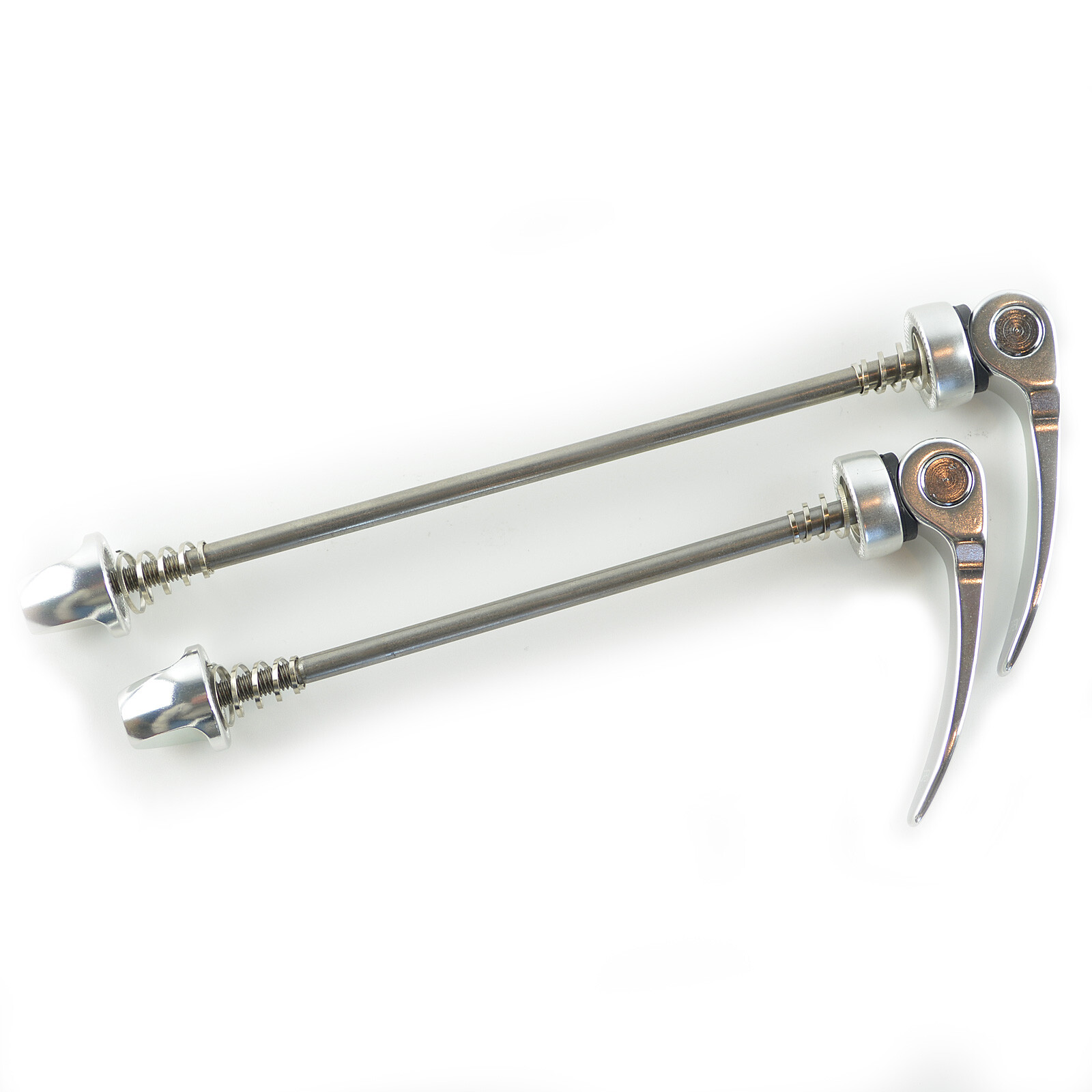 OMNI Racer Quick Release Road Mountain Bicycle Wheel Skewers Stainless: SILVER