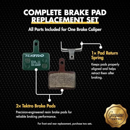 Resin Disc Brake Pads 2 Pack Organic For Hydraulic Brakes Smooth Powerful