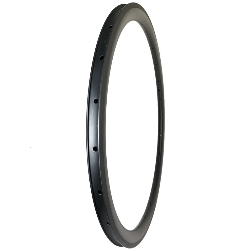 700c Carbon Road Bike Rim Asymmetry V Brake Tubeless Wheels Matte/Glossy Finish