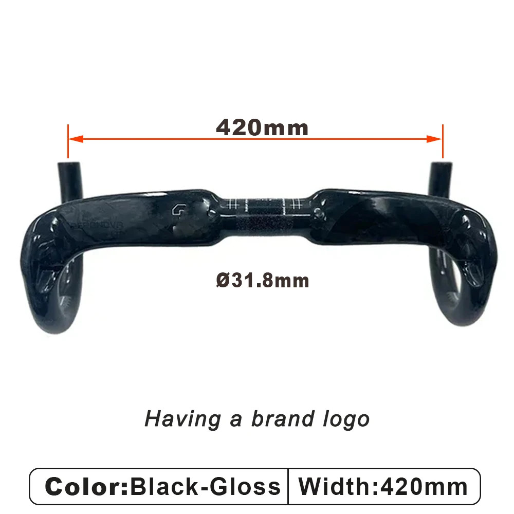 Road Bike Carbon Fiber Handlebar 31.8mm*400/420/440mm Bicycle Accessories