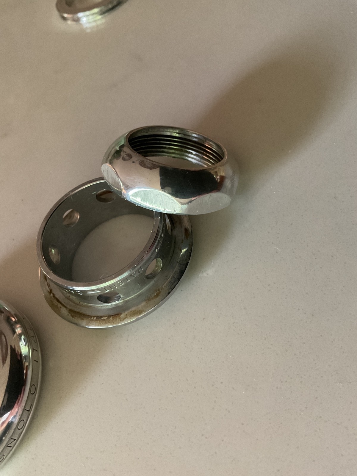Campagnolo Super Record Headset 1980s Italian Works Well Non Original Locknut