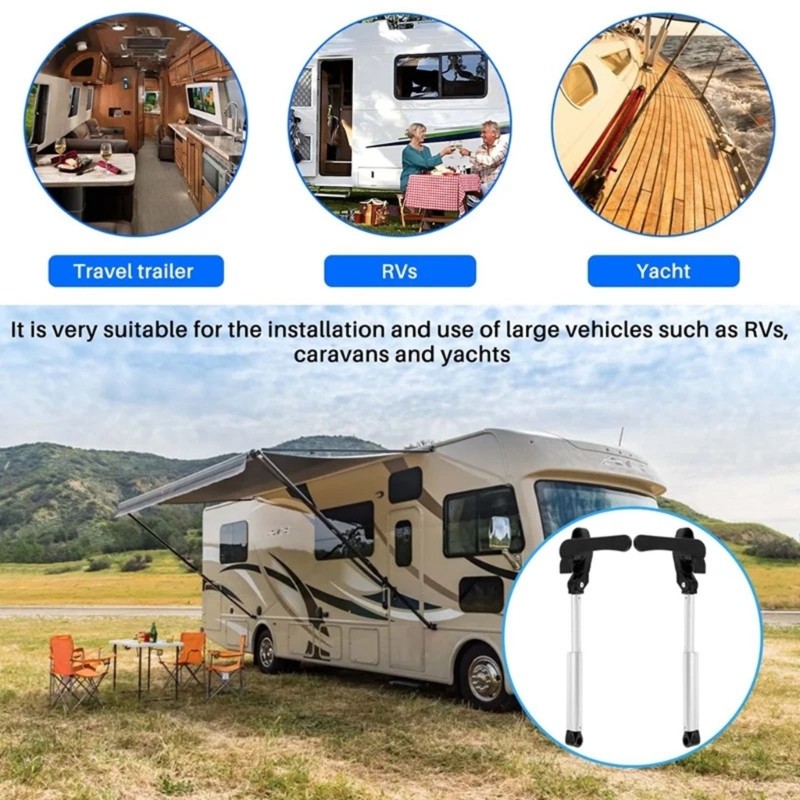 Retractable Support Poles for Campers Marine Window Corrosion Resistant Designs