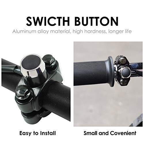 Aluminum 7/8″ Motorcycle Handlebar Control Horn Start Switch Button Momentary