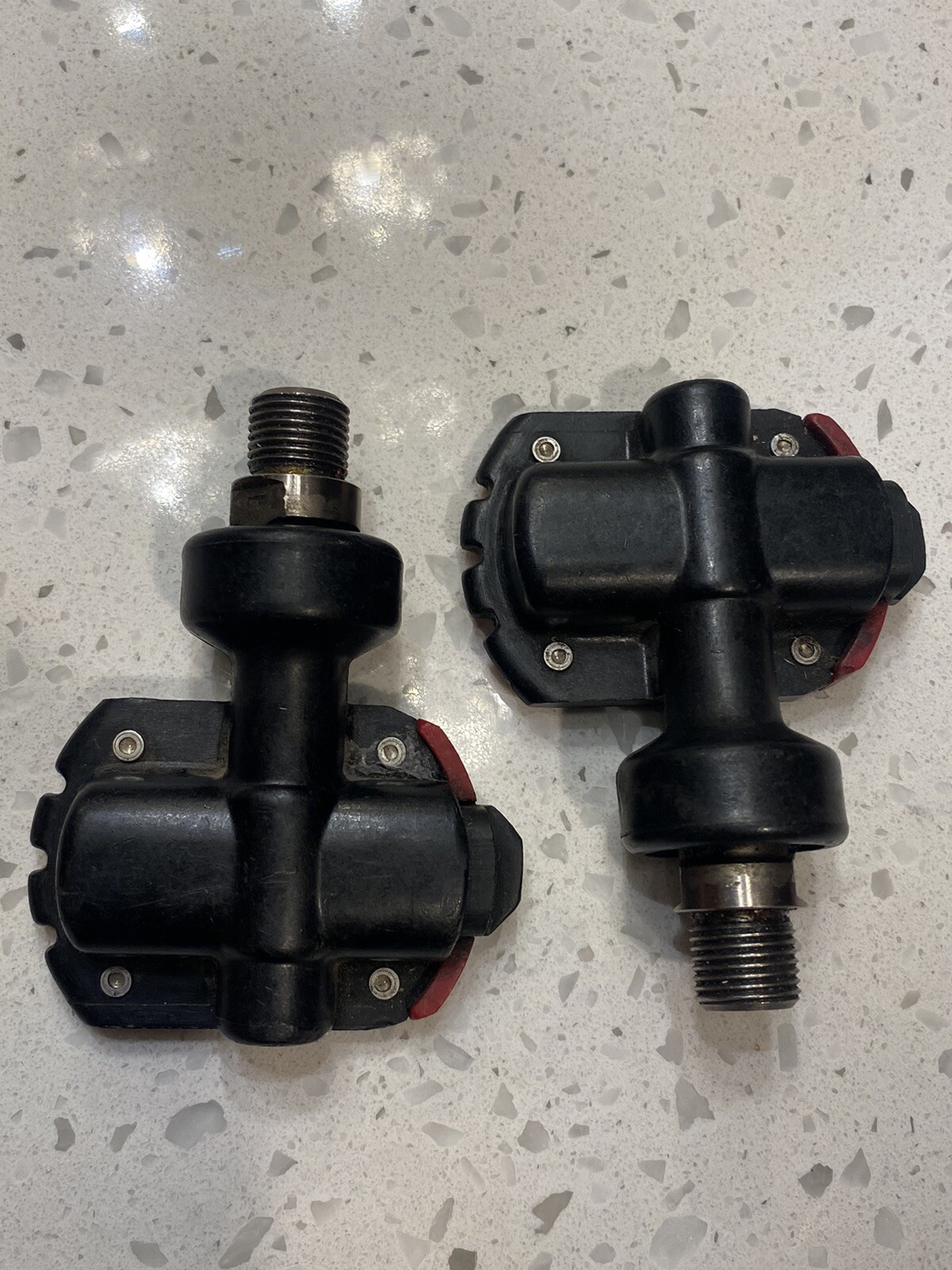 Sampson Stratics Clipless Pedals Super Light 226 Grams! Very Smooth. Red. Campy
