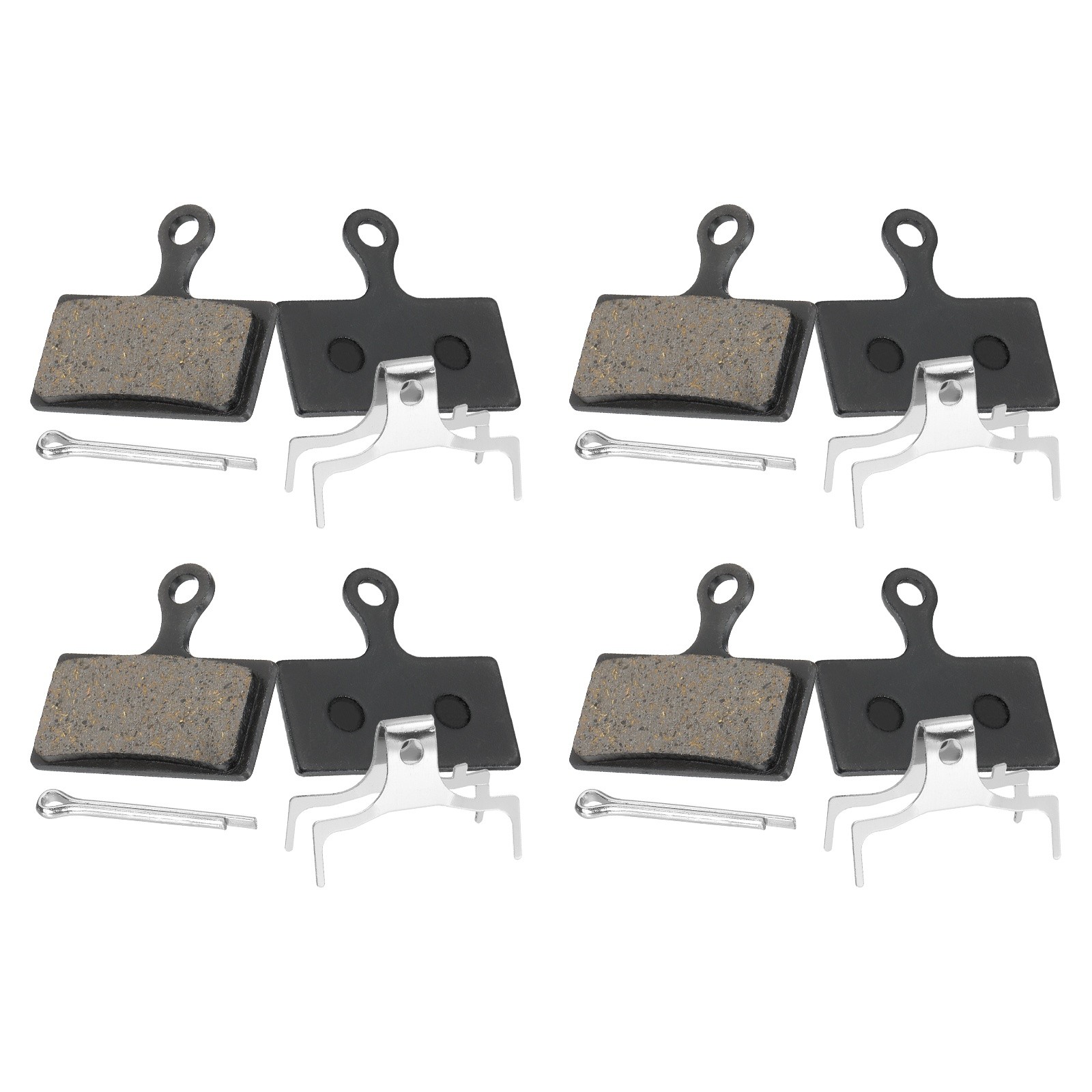 4set Disc Brake Pad 1.26″ x 0.65″ Bike Brake Pads with Spring and Pin, Black